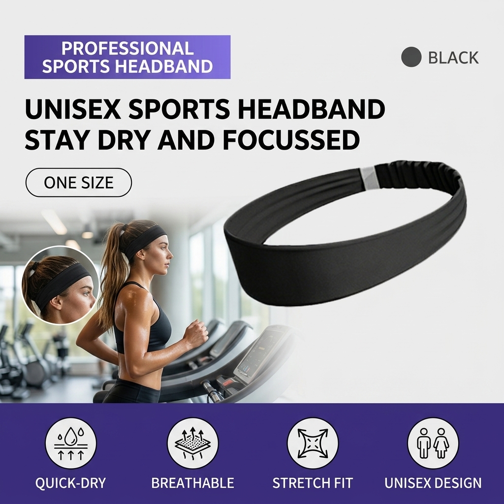 Breathable Sports Headband Moi - Running Gear Quick Dry ulasan dan harga