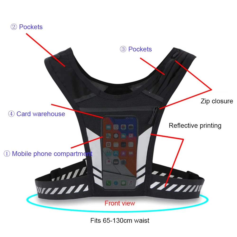Reflective Running Vest with P - Running Gear For Your Phone ulasan dan harga